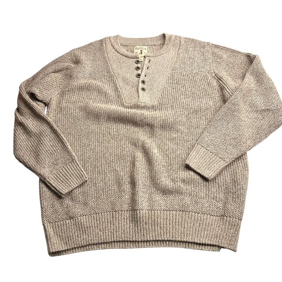 Red Head Brand Co. 2XL Beige Henley Sweater 80% Cotton 20% Acrylic - Picture 1 of 7